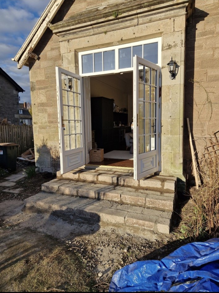 uPVC patio doors and exterior opening installation